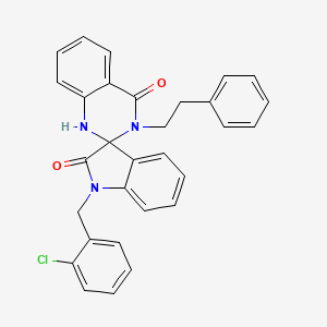 1-(2-chlorobenzyl)-3'-(2-phenylethyl)-1'H-spiro[indole-3,2'-quinazoline]-2,4'(1H,3'H)-dione