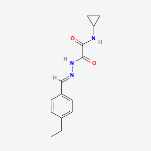 N-cyclopropyl-2-[(2E)-2-(4-ethylbenzylidene)hydrazinyl]-2-oxoacetamide