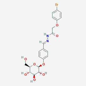 2-(4-bromophenoxy)-N'-{(E)-[4-(beta-D-glucopyranosyloxy)phenyl]methylidene}acetohydrazide