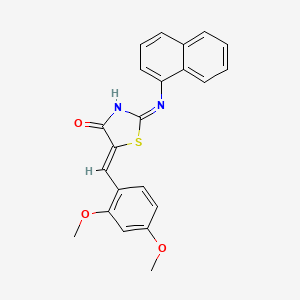 (2E,5Z)-5-(2,4-dimethoxybenzylidene)-2-(naphthalen-1-ylimino)-1,3-thiazolidin-4-one