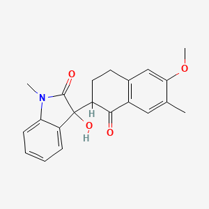 3-Hydroxy-3-(6-methoxy-7-methyl-1-oxo-1,2,3,4-tetrahydro-2-naphthalenyl)-1-methyl-1,3-dihydro-2H-indol-2-one