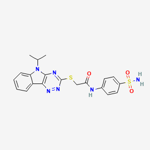 2-{[5-(propan-2-yl)-5H-[1,2,4]triazino[5,6-b]indol-3-yl]sulfanyl}-N-(4-sulfamoylphenyl)acetamide