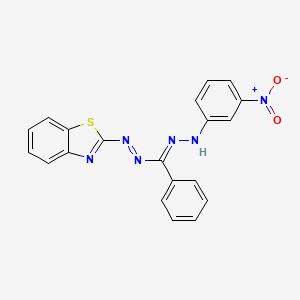 2-[(2E)-2-{[(E)-(3-nitrophenyl)diazenyl](phenyl)methylidene}hydrazinyl]-1,3-benzothiazole