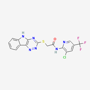 N-[3-chloro-5-(trifluoromethyl)pyridin-2-yl]-2-(5H-[1,2,4]triazino[5,6-b]indol-3-ylsulfanyl)acetamide