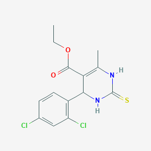 Ethyl 4-(2,4-dichlorophenyl)-6-methyl-2-thioxo-1,2,3,4-tetrahydropyrimidine-5-carboxylate