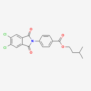 3-methylbutyl 4-(5,6-dichloro-1,3-dioxo-1,3-dihydro-2H-isoindol-2-yl)benzoate