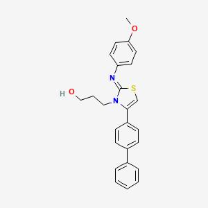 3-[(2Z)-4-(biphenyl-4-yl)-2-[(4-methoxyphenyl)imino]-1,3-thiazol-3(2H)-yl]propan-1-ol