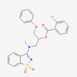 1-[(1,1-Dioxido-1,2-benzothiazol-3-yl)(methyl)amino]-3-phenoxypropan-2-yl 2-chlorobenzoate