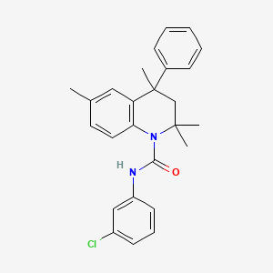 N-(3-chlorophenyl)-2,2,4,6-tetramethyl-4-phenyl-3,4-dihydroquinoline-1(2H)-carboxamide