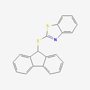 molecular formula C20H13NS2 B11523375 2-(9H-Fluoren-9-ylsulfanyl)-1,3-benzothiazole 