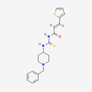 N-(1-benzyl-4-piperidyl)-N'-[(E)-3-(2-thienyl)-2-propenoyl]thiourea