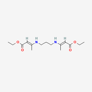 molecular formula C15H26N2O4 B11523394 Propane-1,3-diamine, N,N'-bis(3-ethoxy-1-methyl-3-oxo-1-propenyl)- 