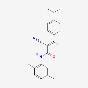 molecular formula C21H22N2O B11523408 (2E)-2-cyano-N-(2,5-dimethylphenyl)-3-[4-(propan-2-yl)phenyl]prop-2-enamide 