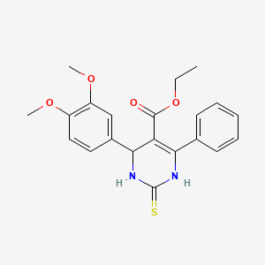 Ethyl 4-(3,4-dimethoxyphenyl)-6-phenyl-2-thioxo-1,2,3,4-tetrahydropyrimidine-5-carboxylate