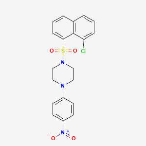 1-[(8-Chloronaphthalen-1-yl)sulfonyl]-4-(4-nitrophenyl)piperazine