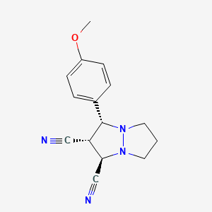 (1R,2R,3R)-3-(4-methoxyphenyl)tetrahydro-1H,5H-pyrazolo[1,2-a]pyrazole-1,2-dicarbonitrile