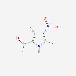 molecular formula C8H10N2O3 B115235 1-(3,5-dimethyl-4-nitro-1H-pyrrol-2-yl)ethanone CAS No. 153827-69-1