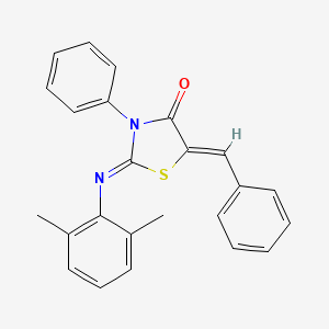 (2Z,5Z)-5-benzylidene-2-[(2,6-dimethylphenyl)imino]-3-phenyl-1,3-thiazolidin-4-one