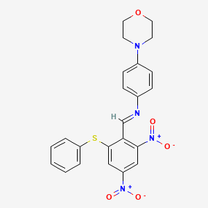 N-{(E)-[2,4-dinitro-6-(phenylsulfanyl)phenyl]methylidene}-4-(morpholin-4-yl)aniline