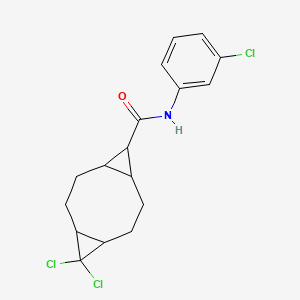 10,10-dichloro-N-(3-chlorophenyl)tricyclo[7.1.0.0~4,6~]decane-5-carboxamide