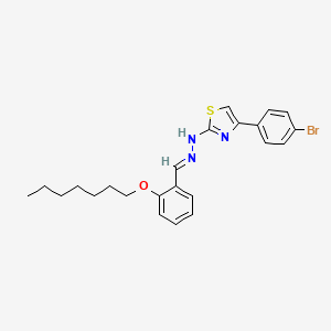 4-(4-bromophenyl)-2-{(2E)-2-[2-(heptyloxy)benzylidene]hydrazinyl}-1,3-thiazole