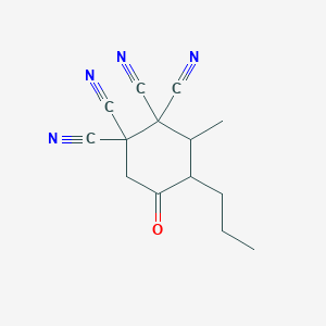 3-Methyl-5-oxo-4-propylcyclohexane-1,1,2,2-tetracarbonitrile