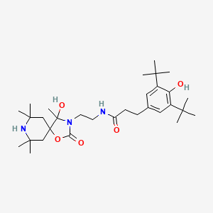 3-(3,5-di-tert-butyl-4-hydroxyphenyl)-N-[2-(4-hydroxy-4,7,7,9,9-pentamethyl-2-oxo-1-oxa-3,8-diazaspiro[4.5]dec-3-yl)ethyl]propanamide