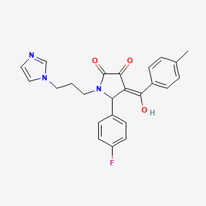 5-(4-fluorophenyl)-3-hydroxy-1-[3-(1H-imidazol-1-yl)propyl]-4-(4-methylbenzoyl)-2,5-dihydro-1H-pyrrol-2-one