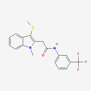 2-[1-methyl-3-(methylsulfanyl)-1H-indol-2-yl]-N-[3-(trifluoromethyl)phenyl]acetamide