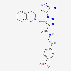 1-(4-amino-1,2,5-oxadiazol-3-yl)-5-(3,4-dihydroisoquinolin-2(1H)-ylmethyl)-N'-[(E)-(4-nitrophenyl)methylidene]-1H-1,2,3-triazole-4-carbohydrazide