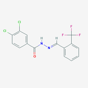 3,4-Dichloro-N'-[(E)-[2-(trifluoromethyl)phenyl]methylidene]benzohydrazide