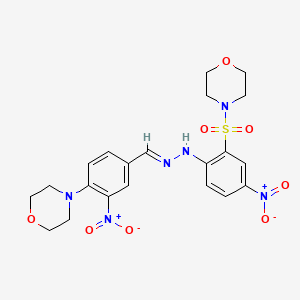 4-[(2-{(2E)-2-[4-(morpholin-4-yl)-3-nitrobenzylidene]hydrazinyl}-5-nitrophenyl)sulfonyl]morpholine