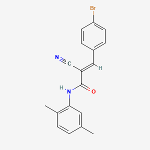 (2E)-3-(4-bromophenyl)-2-cyano-N-(2,5-dimethylphenyl)prop-2-enamide