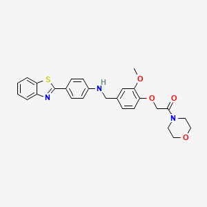 molecular formula C27H27N3O4S B11523717 2-[4-({[4-(1,3-Benzothiazol-2-yl)phenyl]amino}methyl)-2-methoxyphenoxy]-1-(morpholin-4-yl)ethanone 