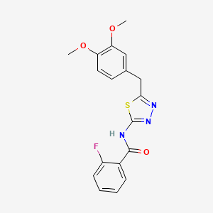 N-[5-(3,4-Dimethoxy-benzyl)-[1,3,4]thiadiazol-2-yl]-2-fluoro-benzamide