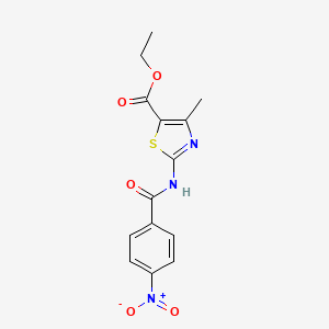 Ethyl 4-methyl-2-(4-nitrobenzamido)-1,3-thiazole-5-carboxylate