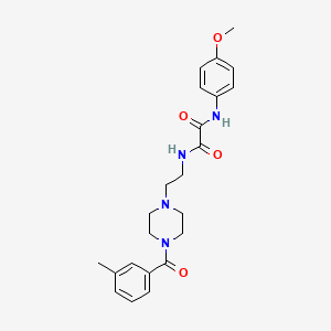 N-(4-methoxyphenyl)-N'-(2-{4-[(3-methylphenyl)carbonyl]piperazin-1-yl}ethyl)ethanediamide