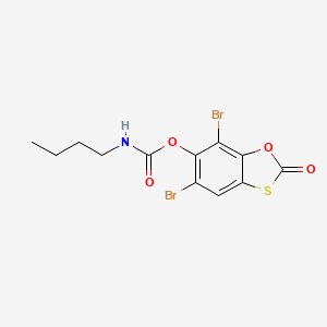 5,7-Dibromo-2-oxo-1,3-benzoxathiol-6-yl butylcarbamate