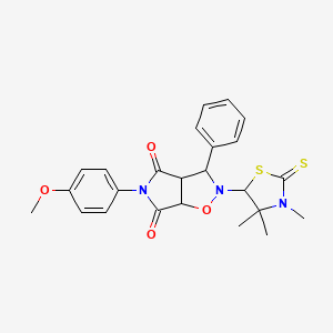 5-(4-methoxyphenyl)-3-phenyl-2-(3,4,4-trimethyl-2-thioxo-1,3-thiazolidin-5-yl)dihydro-2H-pyrrolo[3,4-d][1,2]oxazole-4,6(3H,5H)-dione