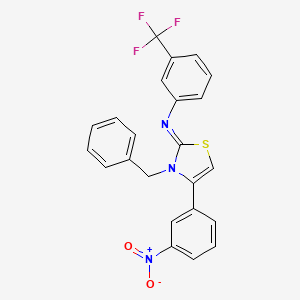 N-[(2Z)-3-benzyl-4-(3-nitrophenyl)-1,3-thiazol-2(3H)-ylidene]-3-(trifluoromethyl)aniline