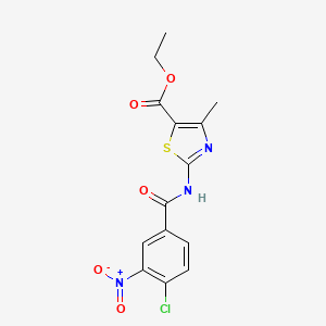 Ethyl 2-[(4-chloro-3-nitrobenzoyl)amino]-4-methyl-1,3-thiazole-5-carboxylate