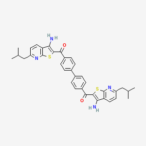 Biphenyl-4,4'-diylbis{[3-amino-6-(2-methylpropyl)thieno[2,3-b]pyridin-2-yl]methanone}