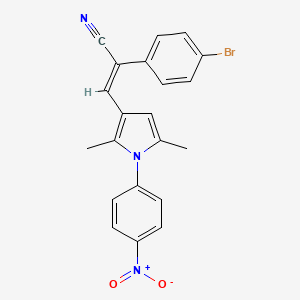 (2E)-2-(4-bromophenyl)-3-[2,5-dimethyl-1-(4-nitrophenyl)-1H-pyrrol-3-yl]prop-2-enenitrile