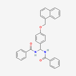 N-({4-[(Naphthalen-1-YL)methoxy]phenyl}(phenylformamido)methyl)benzamide