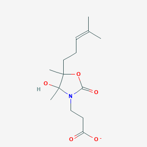 3-[4-Hydroxy-4,5-dimethyl-5-(4-methylpent-3-en-1-yl)-2-oxo-1,3-oxazolidin-3-yl]propanoate