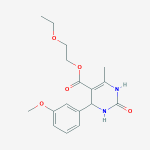 2-Ethoxyethyl 4-(3-methoxyphenyl)-6-methyl-2-oxo-1,2,3,4-tetrahydropyrimidine-5-carboxylate