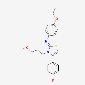 molecular formula C20H21FN2O2S B11523910 3-[(2Z)-2-[(4-ethoxyphenyl)imino]-4-(4-fluorophenyl)-1,3-thiazol-3(2H)-yl]propan-1-ol 