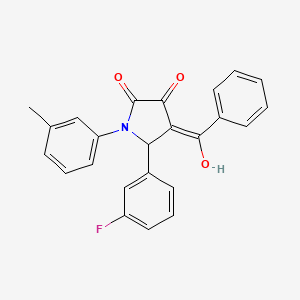 (4E)-5-(3-fluorophenyl)-4-[hydroxy(phenyl)methylidene]-1-(3-methylphenyl)pyrrolidine-2,3-dione