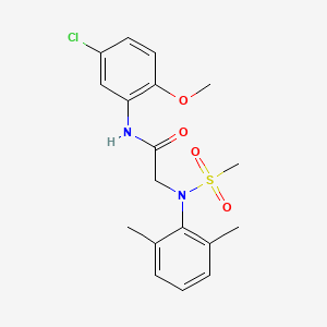 N-(5-Chloro-2-methoxyphenyl)-2-[N-(2,6-dimethylphenyl)methanesulfonamido]acetamide