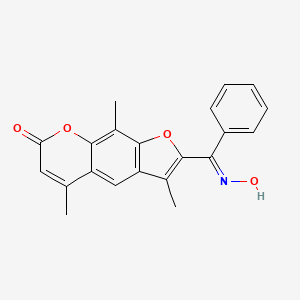 2-[(E)-(hydroxyimino)(phenyl)methyl]-3,5,9-trimethyl-7H-furo[3,2-g]chromen-7-one